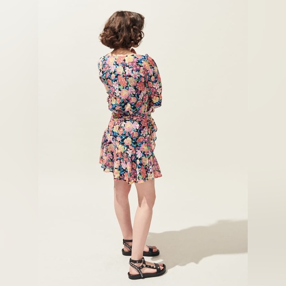 🔥🔥🔥NEW Claudie Pierlot Ricati Multicolor Floral Mini Dress - Picture 2 of 12